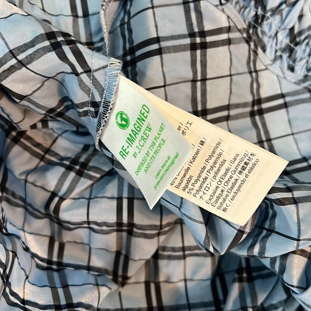 NWT! J.Crew Smocked Tank Top in Textured Plaid - Small - Picture 5 of 5